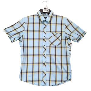 Magpul Industries Lt Blue Plaid Snap Up Shirt Men's M Tactical Casual Short Slv